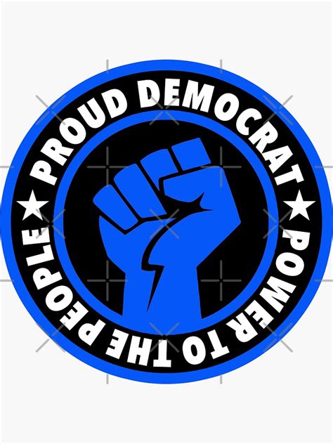 "Proud Democrat Blue" Sticker for Sale by Thelittlelord | Redbubble