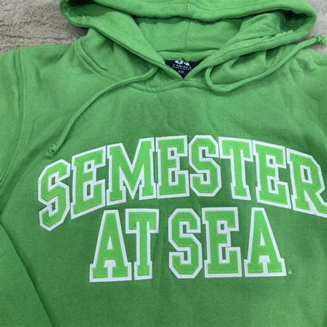 Semester At Sea Green Hoodie Y2k 2000s Size Xs Depop