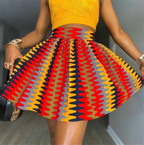 7009 Ankara Skirt Dashiki Print African Wax Skirt 3 Pcs Pre Pack Each Ph