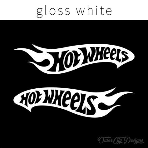 Hot Wheels Logo Decals Left Right Set Custom Vinyl Toy Etsy