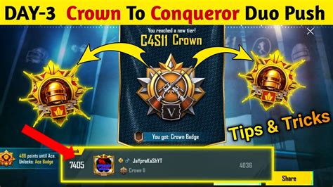 🇮🇳 Day 4 Crown To Conqueror Push 😱 C4s11 Duo Conqueror Conqueror