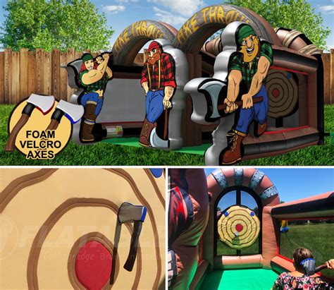 Axe Throw Lumberjack Inflatable Rental Fantasy World Entertainment