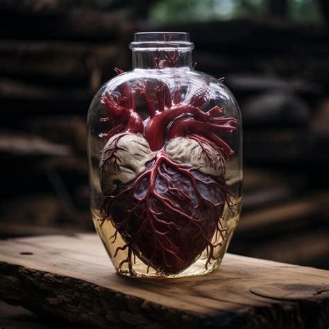 Premium Ai Image An Anatomical Human Heart Made Of Glass And Wood Is Real Ai Generated Art