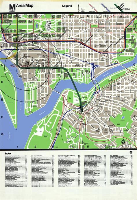 Sold Price: Washington DC Area Map of the Smithsonian Museum - November ...