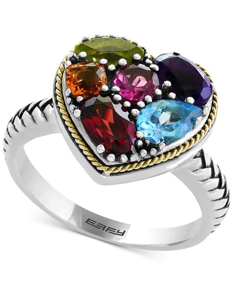 Effy Collection Balissima By Effy® Multi Gemstone Two Tone Heart Ring