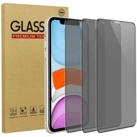 3 Pièces Verre Trempé Anti Espion pour iPhone 12 Pro Max 6 7 Pouces