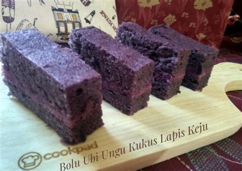 Resep Bolu Ubi Ungu Kukus Lapis Keju Oleh Hany Ummu Utsman Cookpad