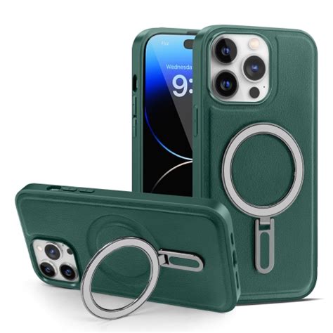 For Iphone 14 Pro Max Magsafe Magnetic Holder Phone Case Green