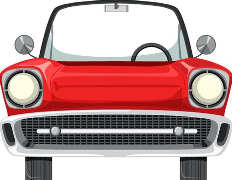 Classic red car in cartoon style 6772426 Vector Art at Vecteezy