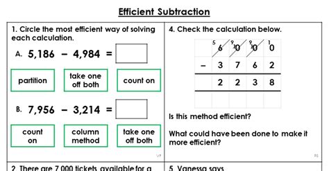 Year 4 Efficient Subtraction Lesson Classroom Secrets Classroom Secrets