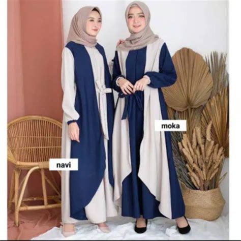 Jual Bisa COD BAYAR DI TEMPAT Bertha Dress Moscrepe Model Terlaris