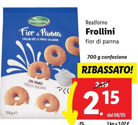 Realforno Frollini Fior Di Panna 700 G Confezione Offerta Di Lidl