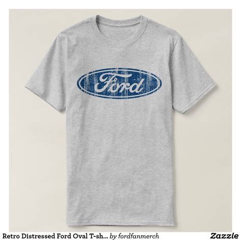 Retro Vintage Fun Cool Distressed Ford Oval T Shirt Design Ford T