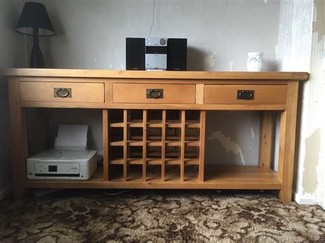 Solid oak sideboard and wine rack | in Bangor, County Down | Gumtree