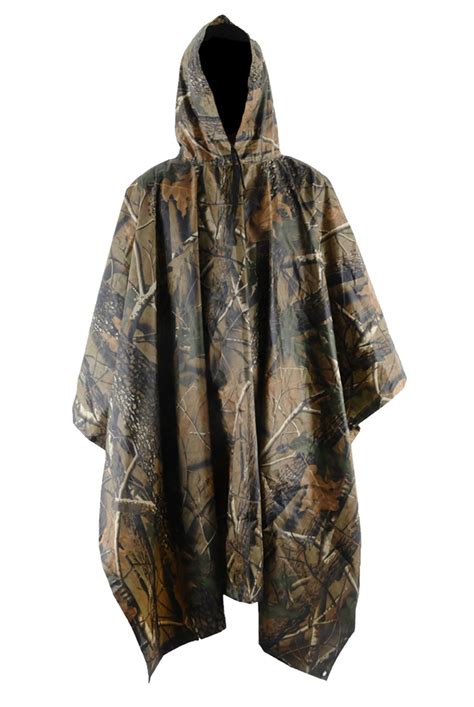 Unisex Militray Waterproof Raincoat Multi Functional Rain Poncho