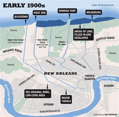 090119 Early 1900s New Orleans Map Spanish Fort New Orleans Lake