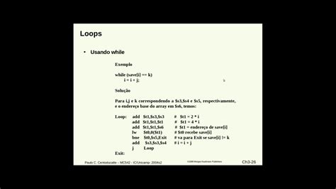 Arquitetura E Organizacao De Computadores Aula 04 Parte2 Arquitetura Mips Desvios Youtube