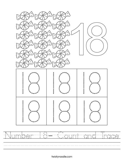 Number 18 Worksheets Free Printable Printable Word Searches