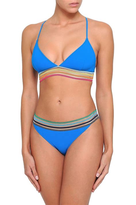 EMMA PAKE Adriana Mesh Trimmed Low Rise Bikini Briefs THE OUTNET