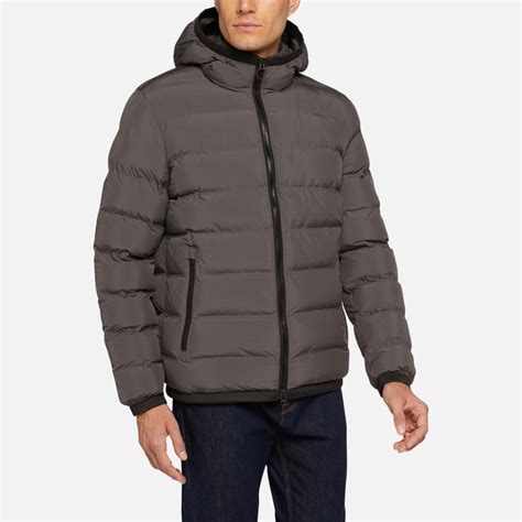 Geox® Spherica Mens Gray Short Down Jacket Fw22 Geox®