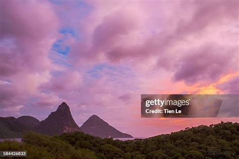 57 St Lucia Pitons Sunset Stock Photos, High-Res Pictures, and Images ...