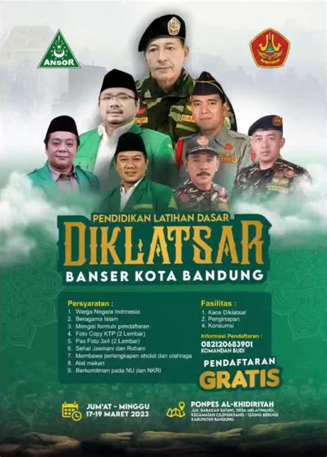 Ansor Kota Bandung On Twitter Diklatsar Banser Gratis Banser Kota