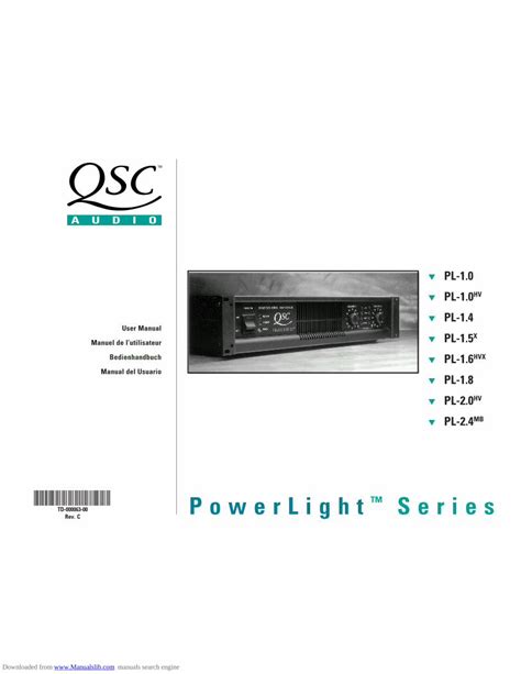 Pdf Td Powerlight Rev C User Manual Manuel De L