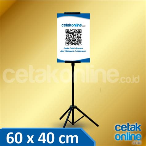 Tripod Banner 1 Sisi 60x40 Cm Rangka Foamboard Cetakonline