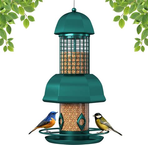 Amazon Squirrel Proof Bird Feeders For Outdoors Hanging Metal