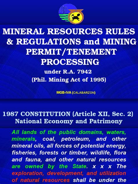 Mining Law in The Philippines | PDF | Mining | Intellectual Property