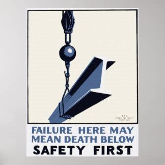 Safety First Posters | Zazzle