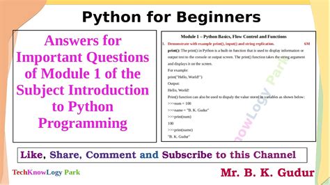 Questions And Answers Of Module 1 Of Introduction To Python Programming