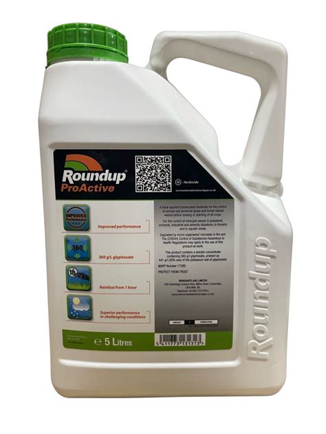 Roundup Pro Active 360 5Ltr Total Weedkiller From GreenCare