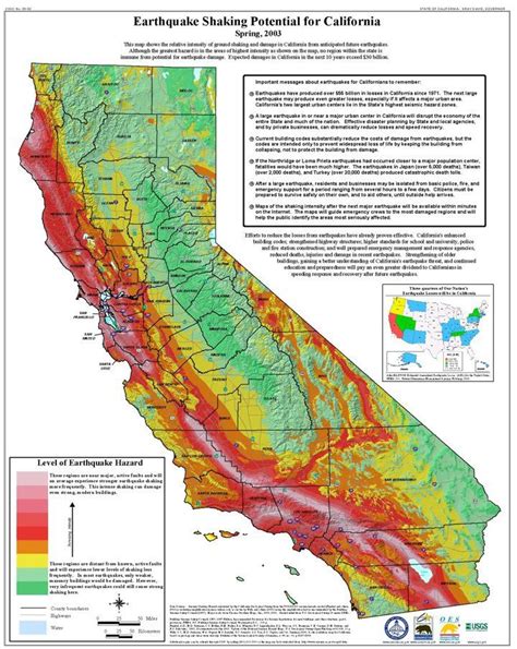 Major Fault Lines In California Map