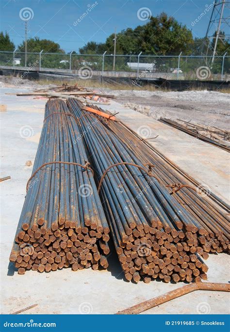 Rebar Bundles Stock Image Image Of Rods Construction 21919685