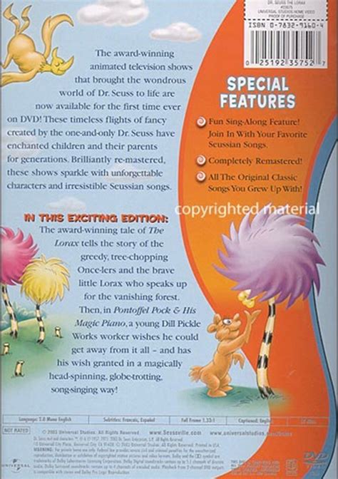 Dr. Seuss: The Lorax (DVD 2003) | DVD Empire