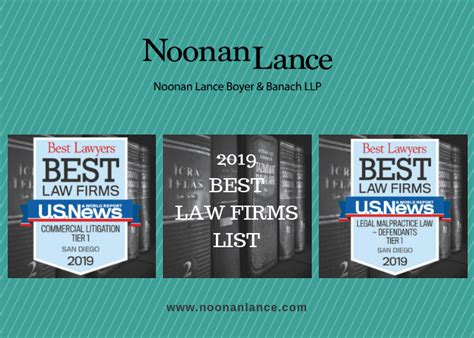 NoonanLance Named One Of The 2019 Best Law Firms By U S News And