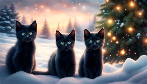 Download Christmas Snowy Kittens Royalty Free Stock Illustration Image Pixabay