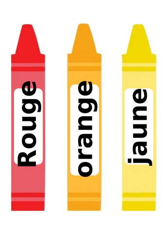 French - Coloured Crayons | Teaching Resources