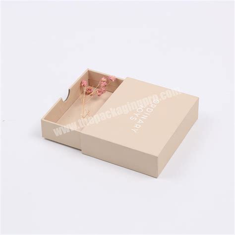 Customized Rigid Cardboard Mounted Craft Paper Cosmetic Drawer Box