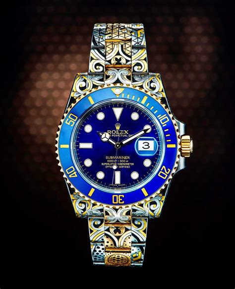 Rolex Submariner Fully Hand Engraved Cheap Sale Bellvalefarms