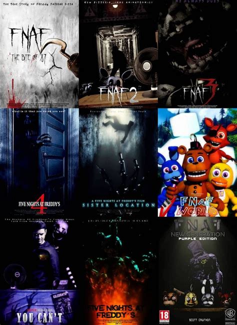 Five Nights At Freddys Posters Collage By Bluewolfartista On