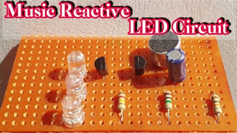 Music Reactive LED Circuit Using BC 547 C945 Transistor Circuit