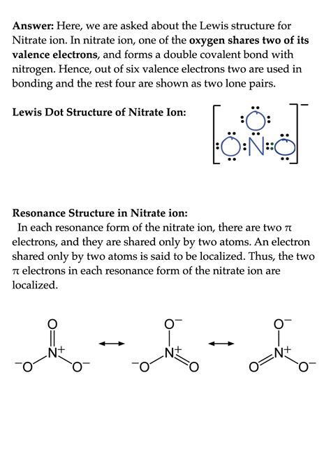 [Solved] Consider the polyatomic ion nitrate, NO3 . Draw the Lewis ...