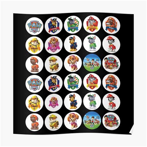 Pawpatrol Collection Poster For Sale By Mrsecretrr Redbubble