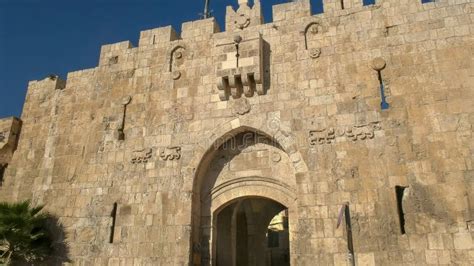 Jerusalem Porta Do A Do Leão Foto de Stock Imagem de pedras