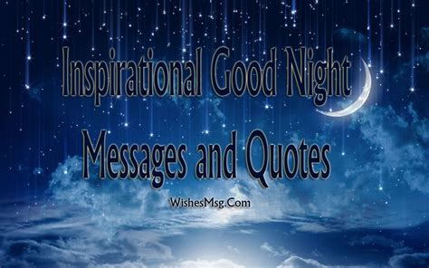 Inspirational Good Night Messages - Wishes Quotes - WishesMsg