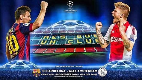 Fc Barcelona Vs Ajax Amsterdam 2014 15 Champions L háttérkép