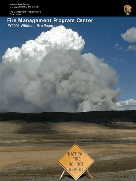 Fillable Online Wildland Fire Program U S National Park Service Fax