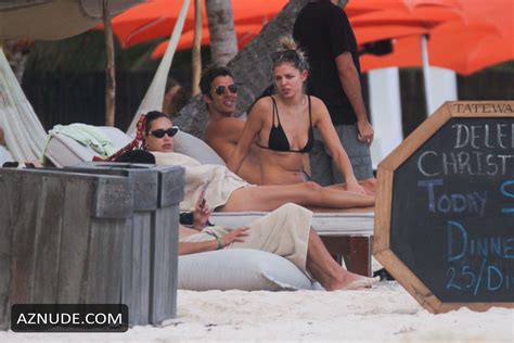 Danielle Knudson Sizzles In A Black Thong Bikini To Celebrate A Tropical Christmas In Tulum AZNude